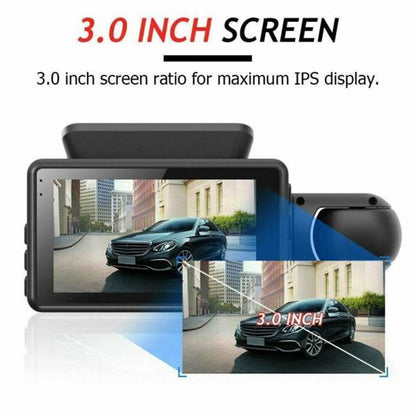 1080P Dual Lens Car Dash Cam Recorder G Sensor DVR Front and Rear Camera Video